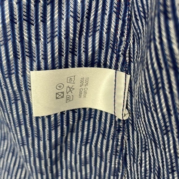 7 Downie St button down shirt button up flip cuff business career sz Lg - Picture 4 of 14